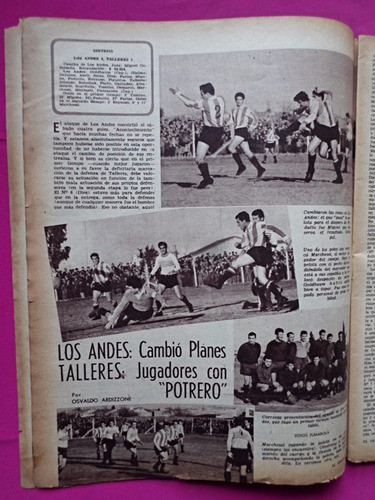 Revista El Grafico N° 2126 Los Andes 4 Talleres 3- Roma Boca 1