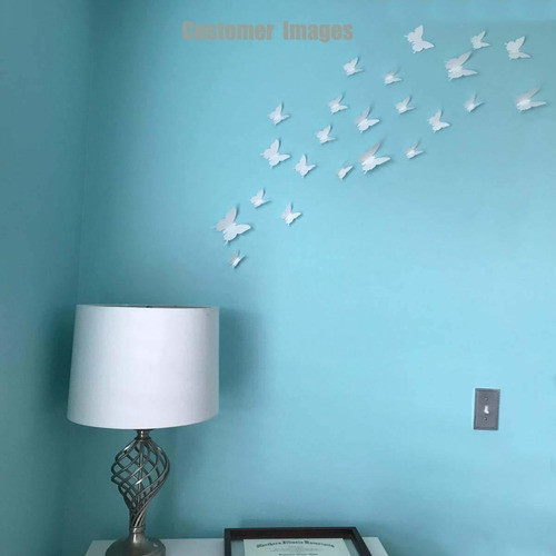 Vinilo Decorativo Pared Mariposas Blancas 1