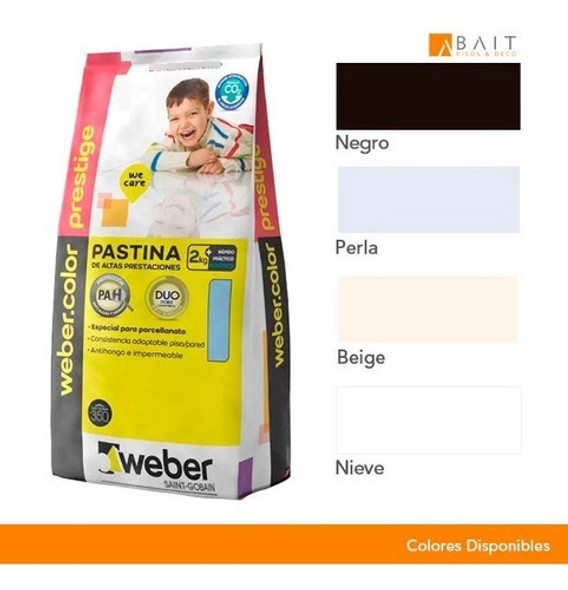 Pastina Weber Prestige Varios Colores (2 Kgs 8m2/bolsa) 1
