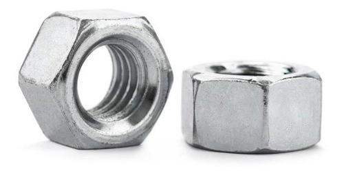 5 Porcas Sextavada 1/2 Aço Zincado Resistente Fixação Máxima 0