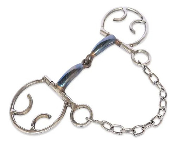 Bridão Espanhol Inox Bocal De Ferro Embocadura Doma Grosso 0