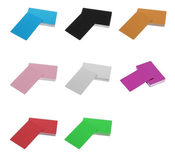 Set Tarjetas Aluminio Anodizado Personales 80u 10 X Color 0
