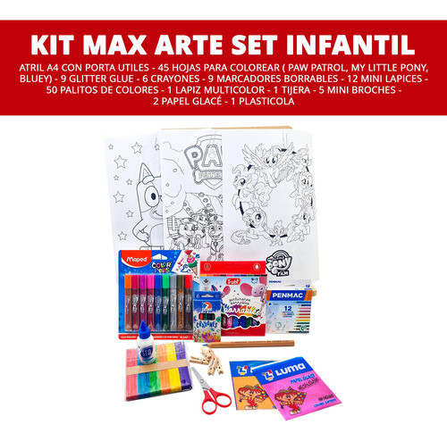 Combo Kit Max Arte Set Infantil Escolar My Little Pony 1