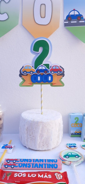 Cake Topper Autitos - Adorno De Torta 0
