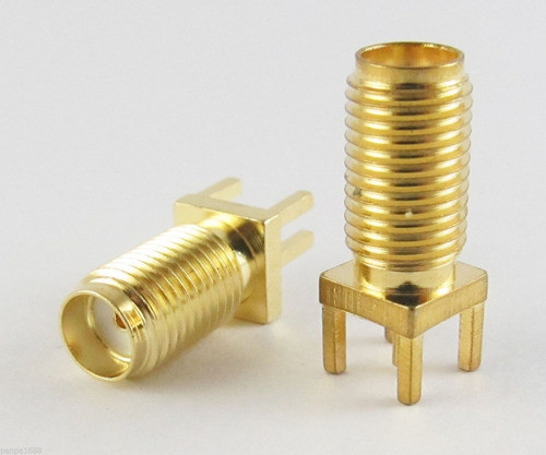 2pcs Sma Rf Hembra Junta Montaje Coaxial Largo Hilo Conector 0