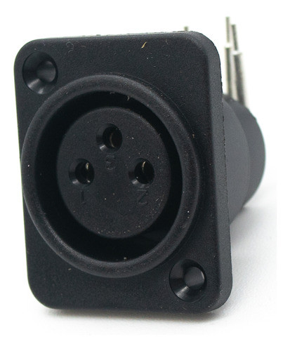 2 Conectores Jack Hembra Xlr Chasis 90 Canon 3 Polos 0