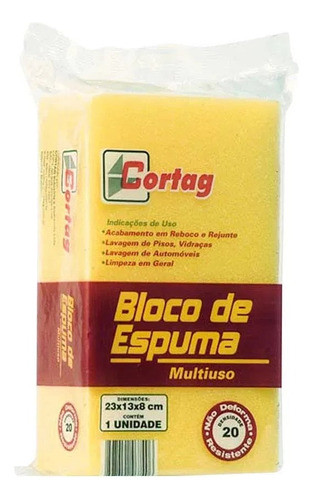 Bloco De Espuma Para Acabamento De Rejuntes E Massa - Cortag 0