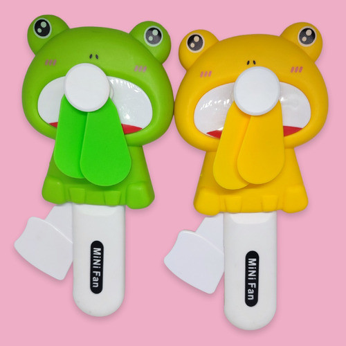Kit 2 Mini Ventilador Infantil Portátil De Sapinhos Criança 1