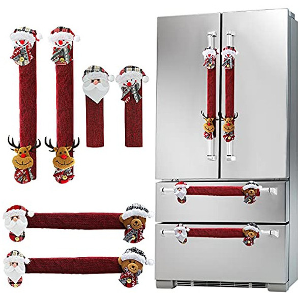 Juego Fundas Navideñas Manijas Electrodomésticos 6 Piezas 0