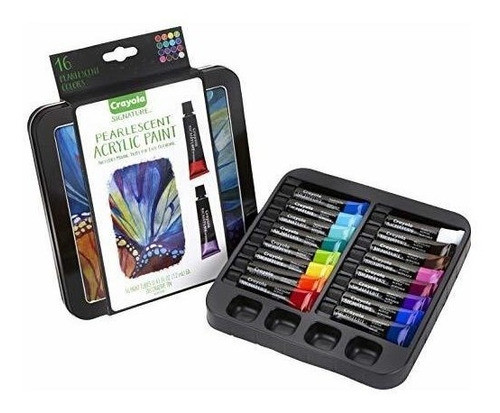 Crayola Firma Juego De Pintura Acrilica Perlada De 16 Hilos 0
