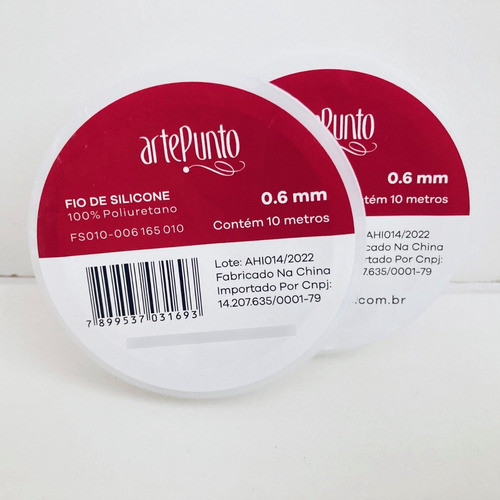 Kit Com 2 Fio De Silicone Crystal Para Pulseiras - 0.6mm 10m 1