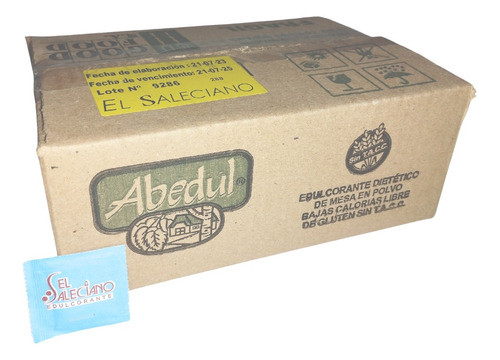 Edulcorante Abedul,el Saleciano - Caja X 400 Sobres X 0,8g. 0