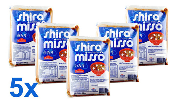 5 Uni Misso Massa Soja Missoshiro Shiro Saudável 1kg - Tetsu 0