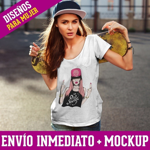 Plantillas Diseños Remeras Mujer P/ Sublimación Mockups M8 1