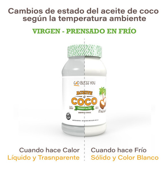 Pack 4 Uni - Aceite De Coco God Bless You - Virgen 500ml 1