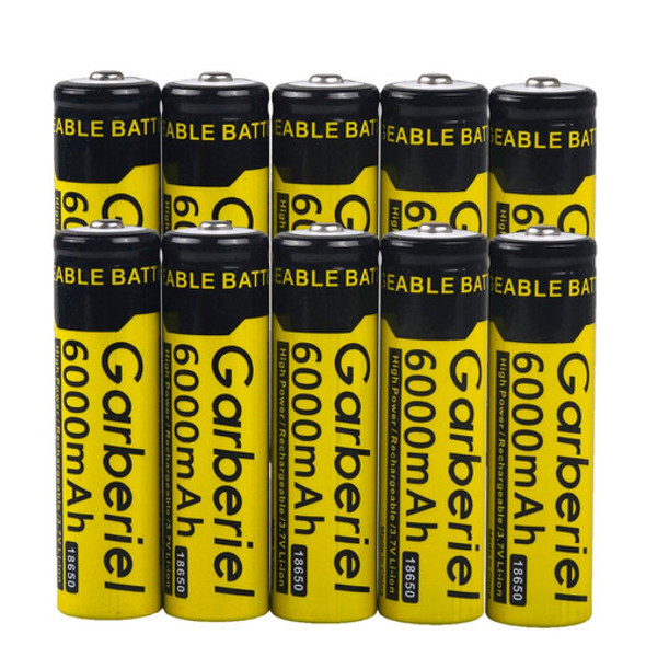 10pcs 6000mah Li-ion 18650 Batería 3.7v Litio Recargables Us 0