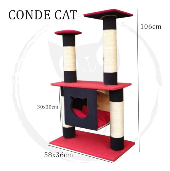 Castillo Gatos, Casita, Rascador, 3 Niveles! Envio Gratis! 1