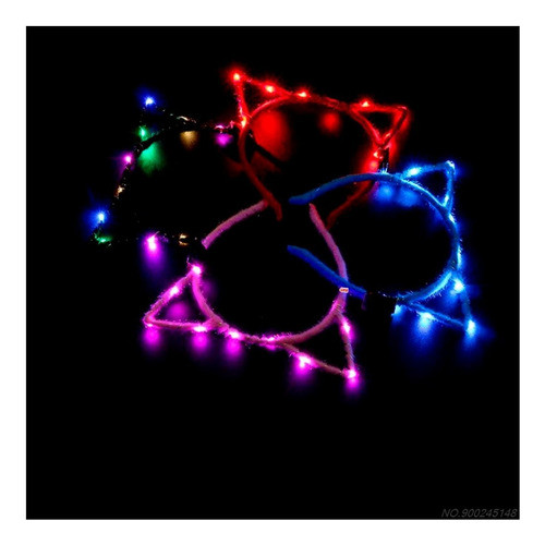 Vinchas Orejas Gato Con Led - Ciudad Cotillón 1