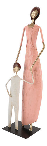 Escultura Da Mãe, Estatueta De Metal, Arte Vintage Em Ferro, 1