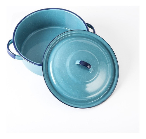 Olla C/tapa D30cm/7.6l Ac Vitrificado Turq 1
