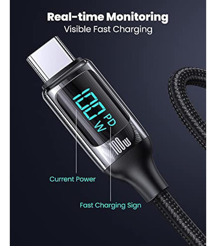 Wiredge 10ft Usb C A Usb C Cable 5a Pd 100w Led Display Cabl 1