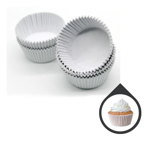 200 Forminha Papel Branca Cupcake Empada Nº0b Forneável Bax 0