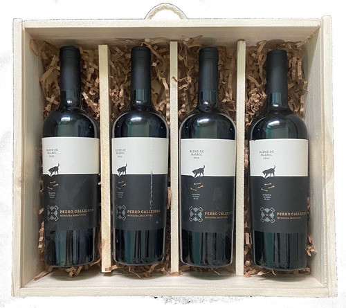 Caja Madera Cuatro Vinos Grabado Laser Personalizada 0