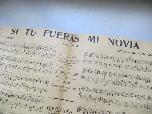 Si Tu Fueras Mi Novia Osvaldo Fresedo Partitura Fox Trot 1