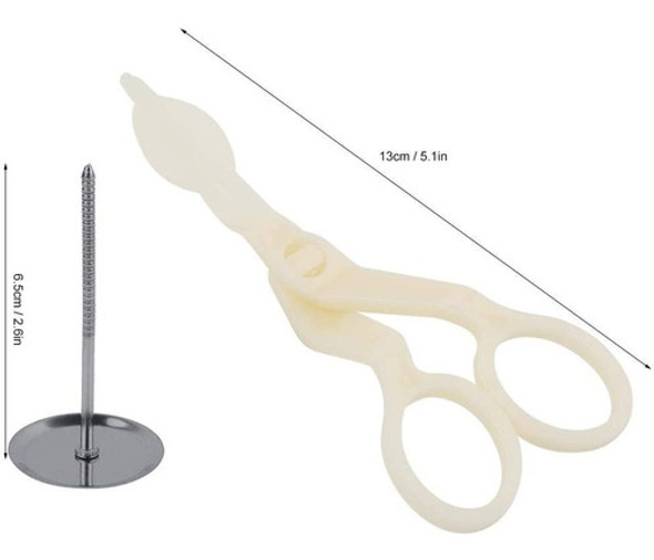 Clavo Tijera Y Picos Acero Para Armado De Flores Repostería 1