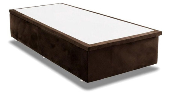 Cama Box Baú Universal Solteiro Suede Marrom (88x35)ortobom 1