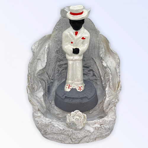 Incensário Cascata Folha Zé Branco 11 Cm Em Resina 0