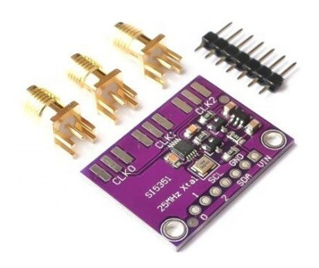 Generador De Reloj Si5351a - 8 Khz A 160 Mhz + Conector Sgk 1