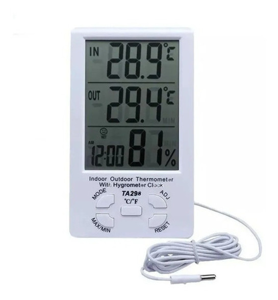 Termo Higrómetro Digital Tgf-298 Para Cultivo Indoor Int-ext 0