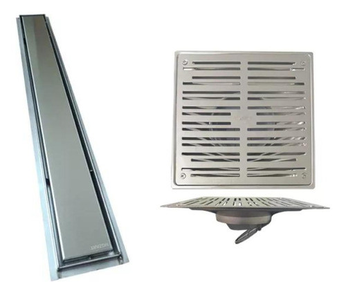 Combo Rejillas Mozart Piso Lineal 70x10 Cuadrada 20x20 0