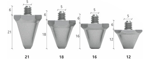 24 Tapones De Aluminio De Base Ancha Para Botines Rugby 1