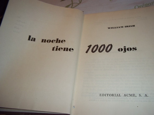La Noche Tiene 1000 Ojos - William Irish 1