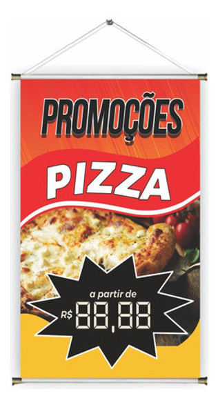 Banner Pronto Pizza Promo Ref 288 - 45x70 Cm (arte Pronta) 0