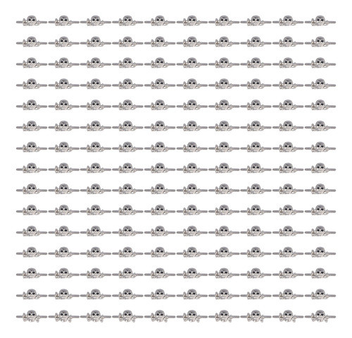 Punk Skull Rivets, 150 Unidades, Pinos, Prata, Estilo Gótico 0