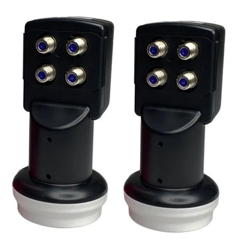 2x Lnb Quádruplo Ku, 4 Saídas, Hd,  - 0.7db Ruído 65db 0