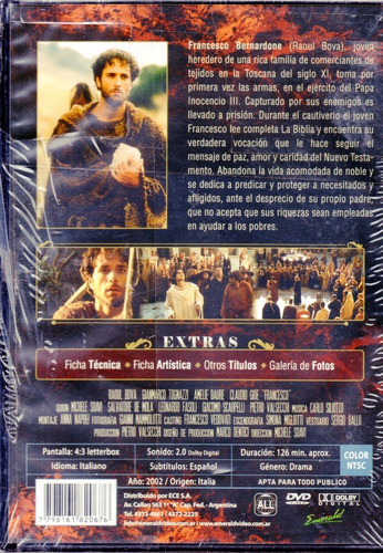 San Francisco De Asís - Dvd Nuevo Original Cerrado - Mcbmi 1