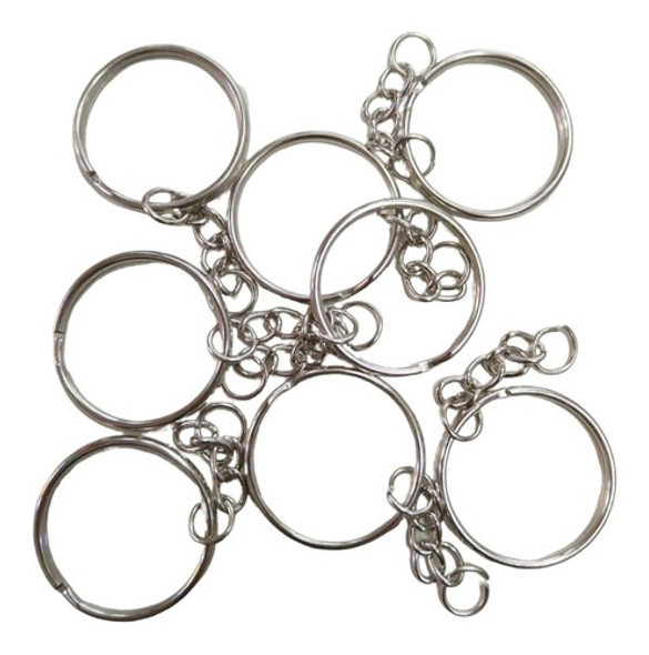 Llavero Sinfin Metal Argolla Con Cadena 30mm Reforzada X1000 1