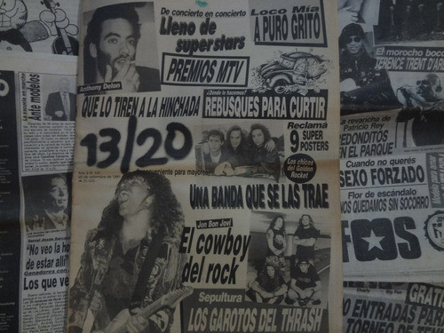 Revista 13/20 1991 Bon Jovi Martin Karadagian Sepultura 0