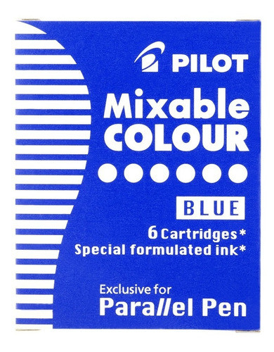 Tinta Parallel Pen Ic-p3-s6 Azul Com 6 Cartuchos 0