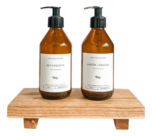 Set Dispenser Vidrio 250ml Detergente+jabon Liquido+tablita 0