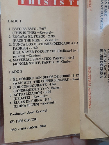Weather Reportthis Is This Cassette 1