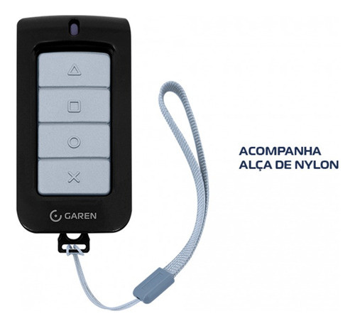 Controle Remoto Garen Tx Play Com Ima Preto 1