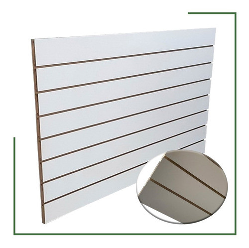 Panel Ranurado Melamina Mdf 18 Mm 260 X 183 Mm Blanco Egger 1