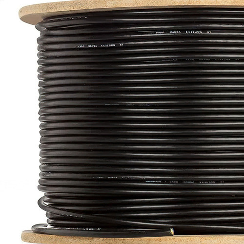 Cabo Manga 6x26 Awg - Sem Blindagem Preto - 30 Mt 1