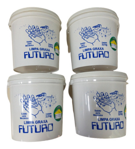 Pasta Limpa Graxa Mecânico Sabao Para Mecanico Futuro 3kg 0