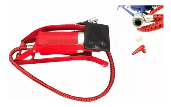 Inflador Para Bicicleta Auto Moto Pie Valvula Auto Moto Bici 0